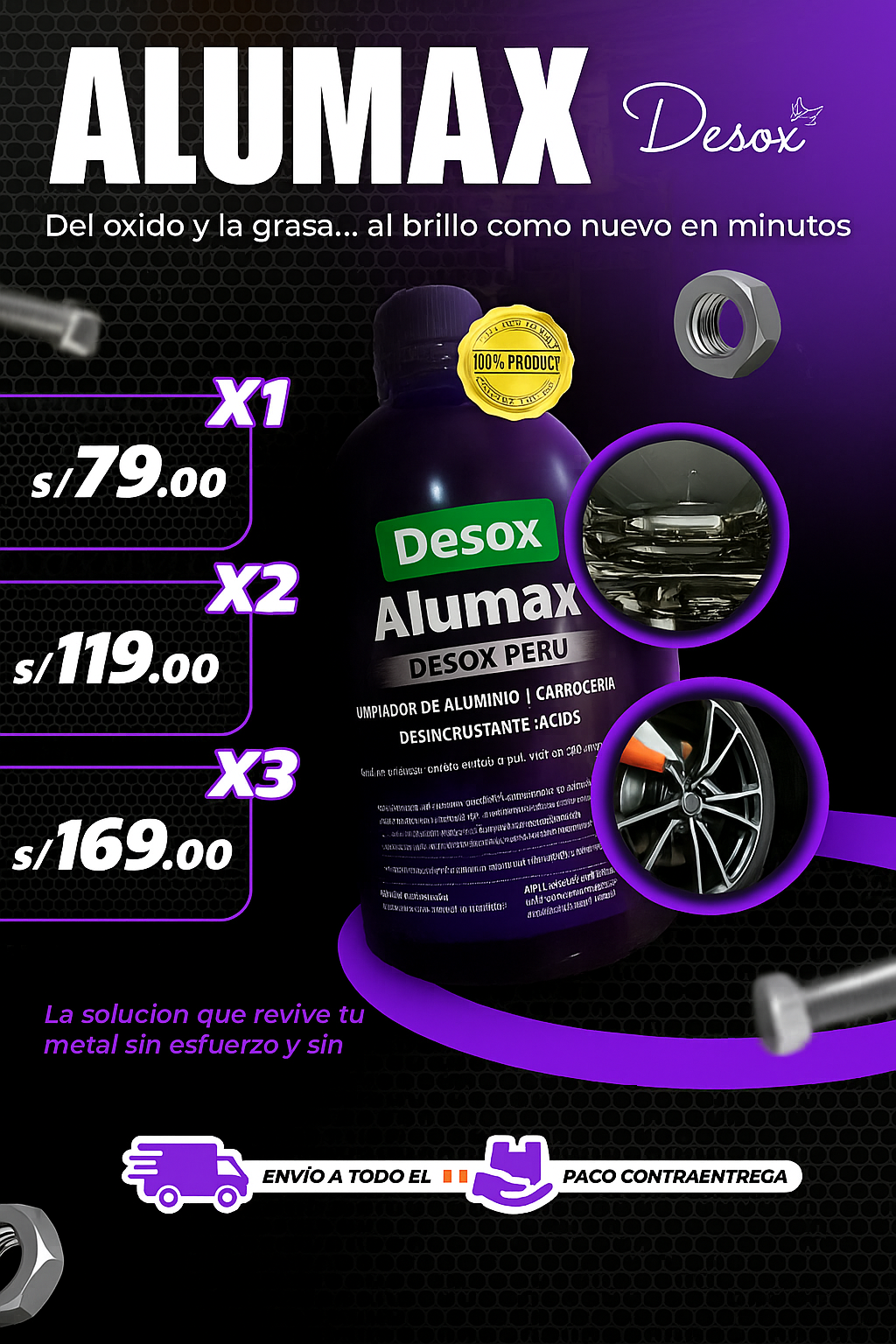 Alumax® - Desincrustante Acido, Limpiador de Aluminio y Carrocería.