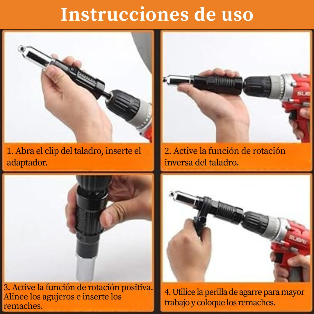 Pistola de Remache Eléctrica Adaptable para Taladro™