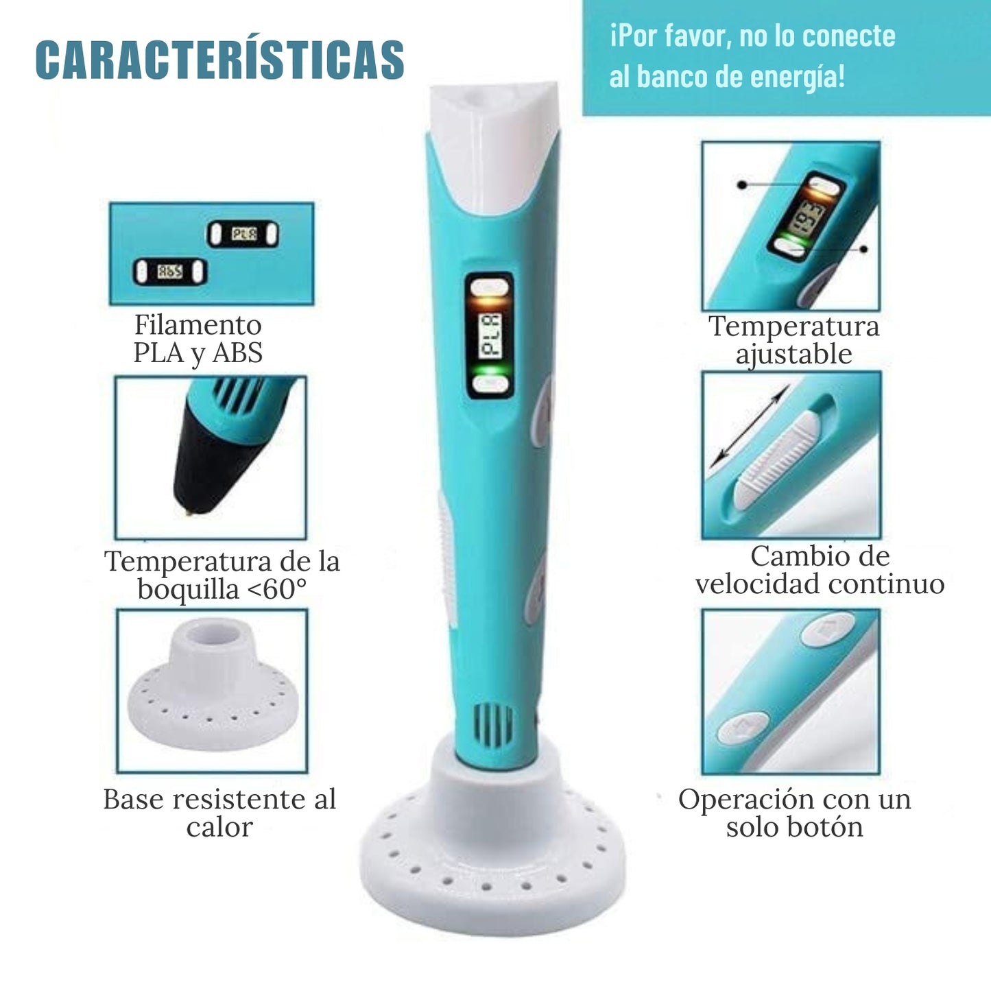 3D PRINT™ - Kit de Bolígrafo de Impresión 3D Creativas para Niños.