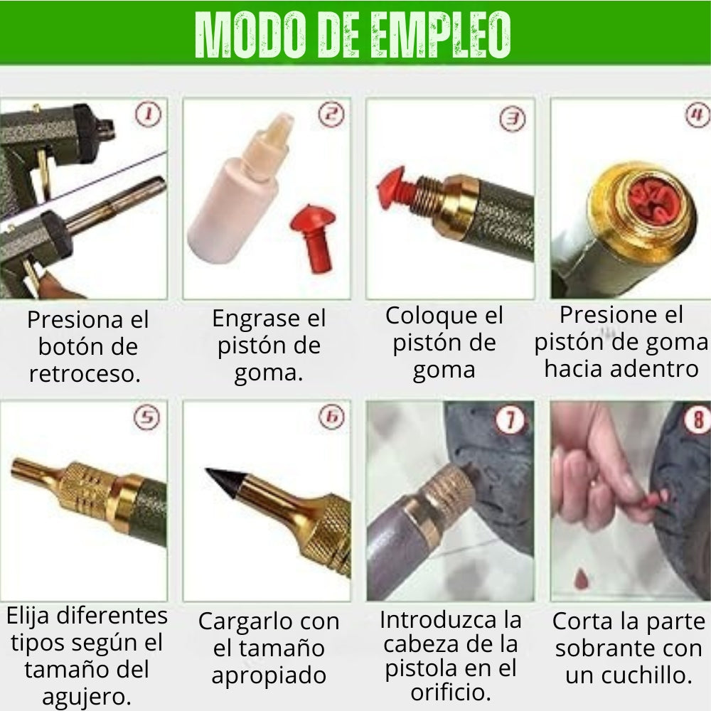 PUNCTURE PRO™ - Kit de Pistola de Reparación para Pinchazos en Neumáticos✅